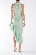 Rochie camasa cu volane asimetrice Mint