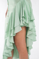 Rochie camasa cu volane asimetrice Mint