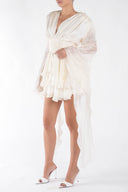 Rochie cu volane si maneci fluide Ivory