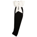 Rochie lunga cu funda maxi si slit lateral