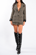 Sacou din tweed Black