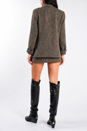 Sacou din tweed Brown