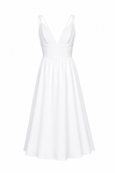 Rochie midi cu bretele fine si decolteu adanc