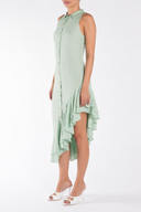 Rochie camasa cu volane asimetrice Mint