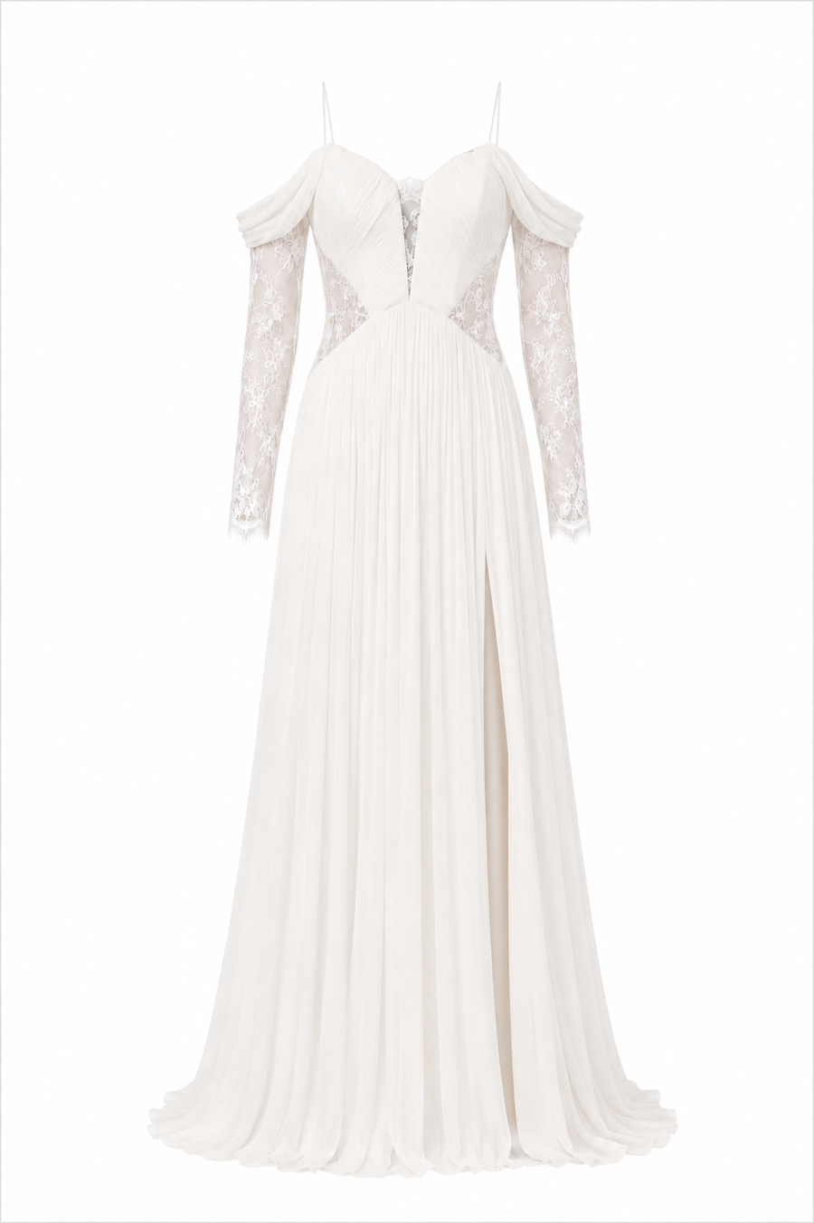 Rochie cu bust delicat fronsat si maneci cazute