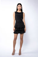Rochie Pixie din matase cu spatele gol Black