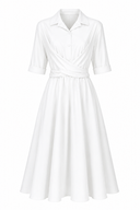 Rochie midi din bumbac cu buzunare