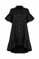 Rochie camasa asimetrica Black