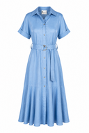 Rochie camasa din in peliculizat  Blue