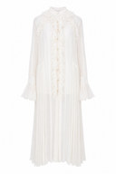 Rochie midi vaporoasa din matase White