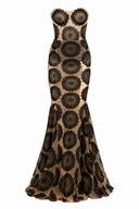 Rochie lunga sirena cu floare detasabila