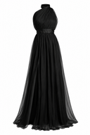 Rochie maxi din matase cu un umar gol