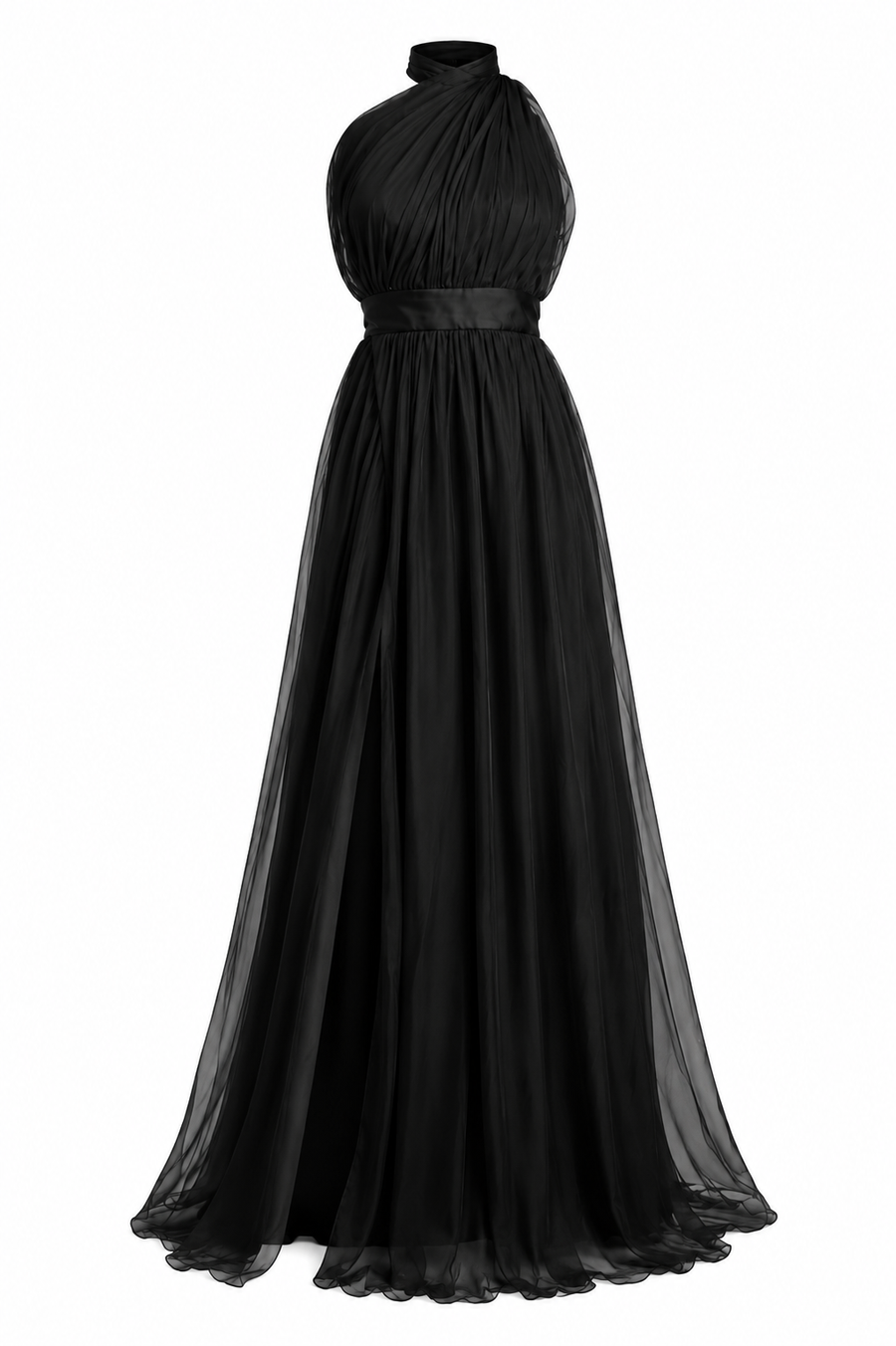 Rochie maxi din matase cu un umar gol