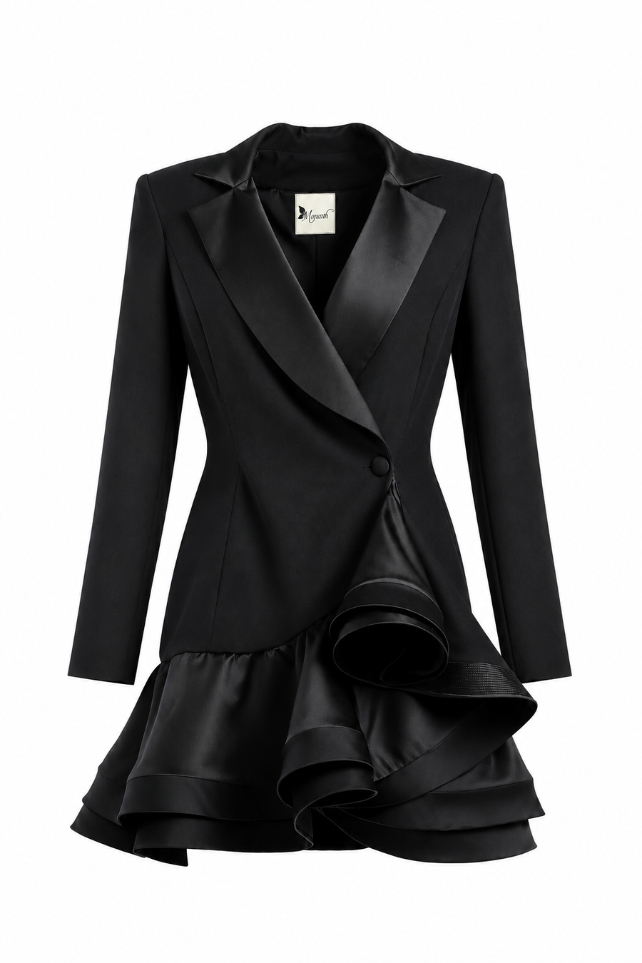 Rochie tip sacou cu volane structurate