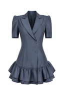 Rochie mini tip sacou din stofa de matase