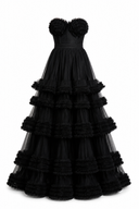 Monarch dress with ruffles