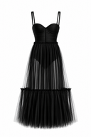 Rochie din tulle cu body incorporat