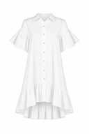 Rochie camasa asimetrica White