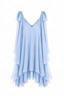 Rochie mini cu esarfe Baby Blue