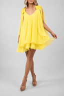 Rochie mini cu esarfe Yellow