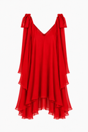 Rochie mini cu esarfe Red