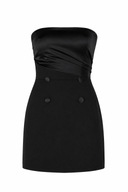 Rochie scurta tip sacou cu corset si nasturi