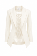 Sacou cambrat cu peplum si cordon White