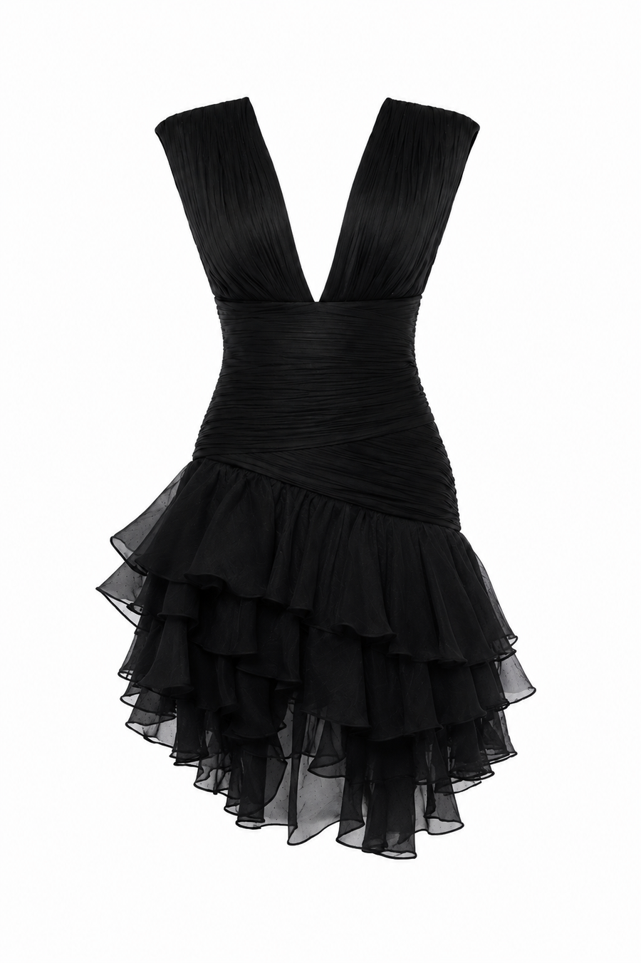 Rochie din matase cu fusta asimetrica