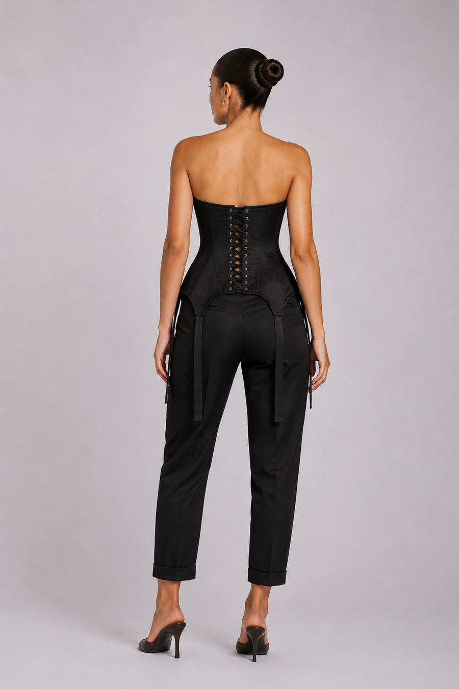 Corset Structurat Black cu Decolteu Balconette