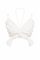 Top butterfly din in peliculizat White