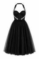 Monarh design tulle midi dress